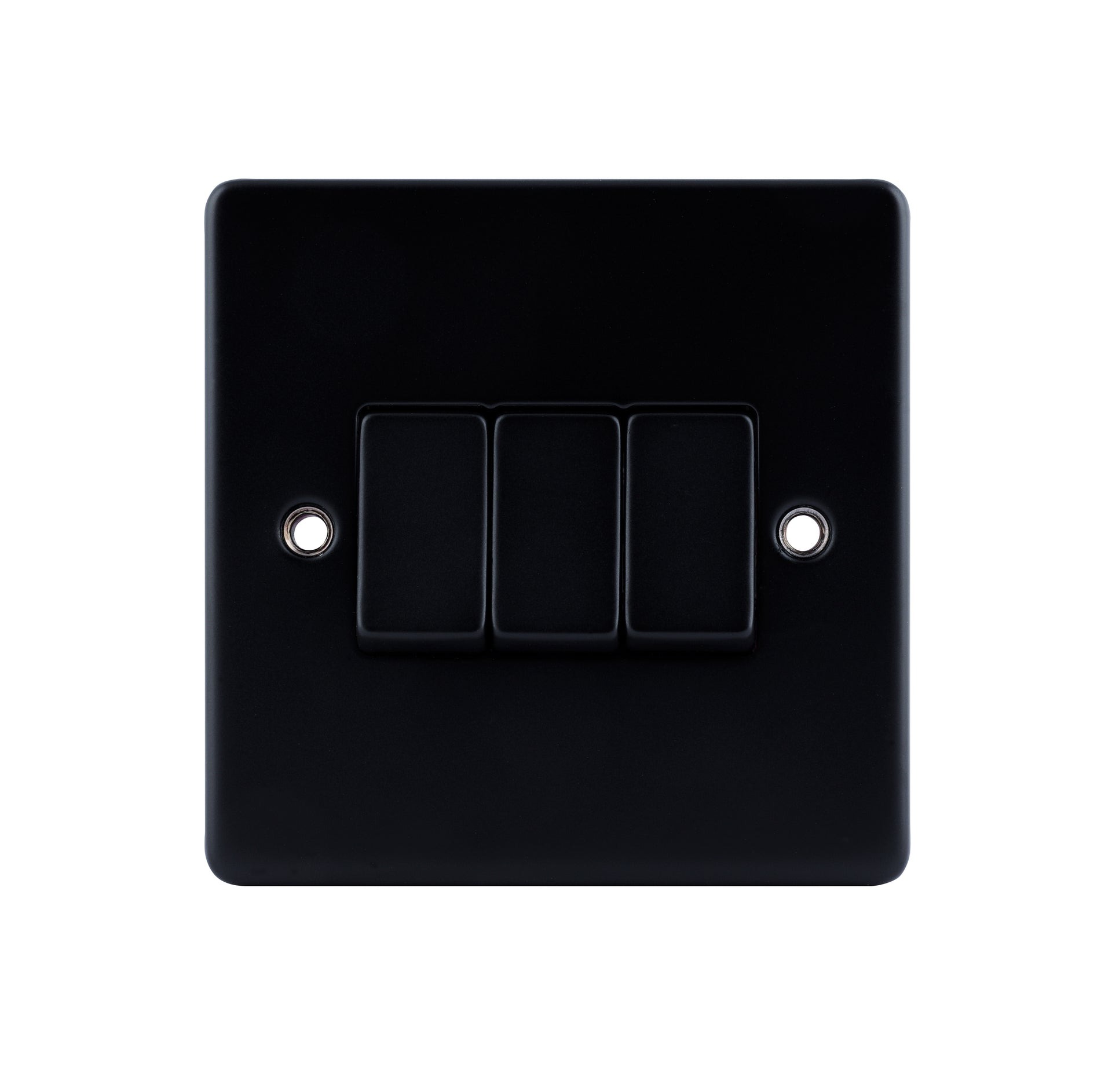D-SP632-MBM 3 Gang 2 Way Switch Metal Insert Matt Black